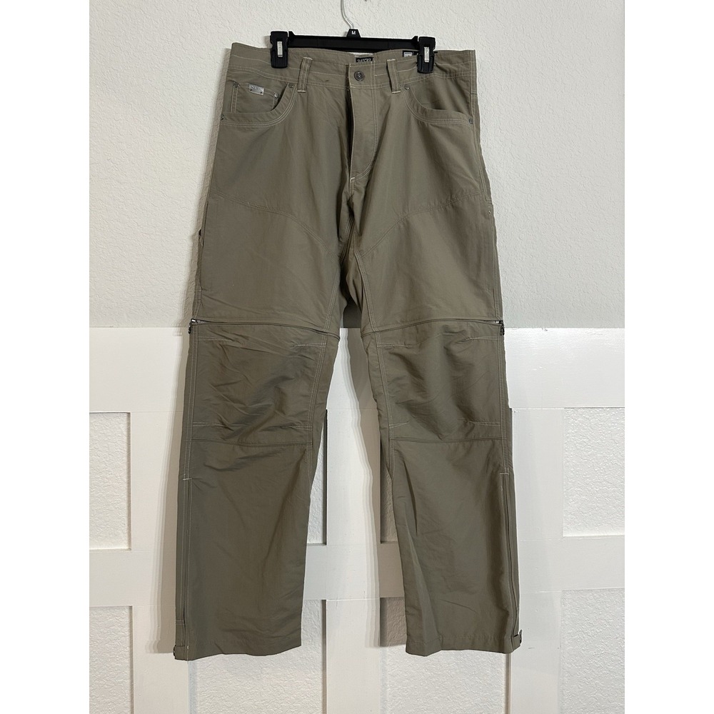 Kuhl Liberator Convertible Stealth Pants Women 16S Olive Green 5041 Ankle Zip